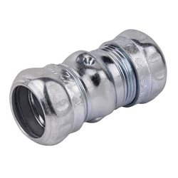 Steel City® TK111A Compression Coupling, 1/2 in, For Use With EMT Conduit, Steel, Zinc Plated