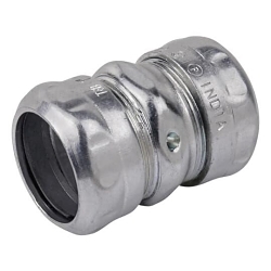 Steel City® TK113A Compression Coupling, 1 in, For Use With EMT Conduit, Steel, Zinc Plated