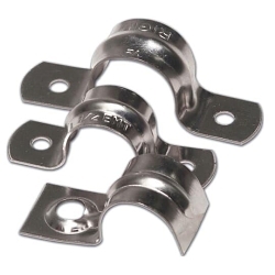 Steel City® TS-102 1-Hole Snap Strap, 3/4 in, For Use With EMT Conduit, Steel, Zinc Plated