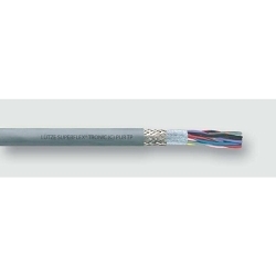 LUTZE SUPERFLEX® 117175 TRONIC Shielded Electronic Cable, 300 V, (10 Pairs) 24 AWG Stranded Bare Copper Conductor
