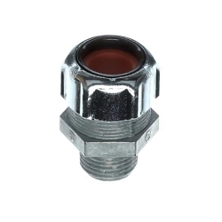 T&B® 2524 Ranger® Liquidtight Strain Relief Cord Connector, 1/2 in Trade, 1/2 to 5/8 in Cable Openings, Die Cast Zinc, Zinc Plated