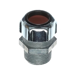 T&B® 2535 Ranger® Liquidtight Strain Relief Cord Connector, 3/4 in Trade, 5/8 to 3/4 in Cable Openings, Die Cast Zinc, Zinc Plated