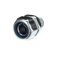T&B® 5332 Insulated Straight Conduit Connector, 1/2 in Trade, Steel, Chromate Coated/Electro-Zinc Plated