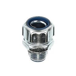T&B® 5332 Insulated Straight Conduit Connector, 1/2 in Trade, Steel, Chromate Coated/Electro-Zinc Plated