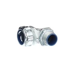T&B® 5353 Insulated Conduit Connector, 3/4 in Trade, 90 deg, Malleable Iron, Chromate Coated/Electro-Zinc Plated
