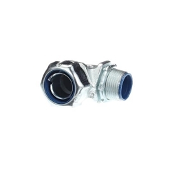 T&B® 5353 Insulated Conduit Connector, 3/4 in Trade, 90 deg, Malleable Iron, Chromate Coated/Electro-Zinc Plated