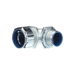 T&B® 5354 Insulated Conduit Connector, 1 in Trade, 90 deg, Malleable Iron, Chromate Coated/Electro-Zinc Plated