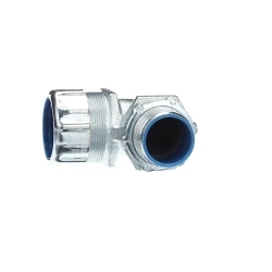 T&B® 5354 Insulated Conduit Connector, 1 in Trade, 90 deg, Malleable Iron, Chromate Coated/Electro-Zinc Plated