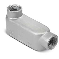 T&B® LB75M-TB 35 Series Type LB Conduit Body, 3/4 in Hub, 7.5 cu-in Capacity, Malleable Iron, Aluminum Acrylic Coated/Zinc Plated