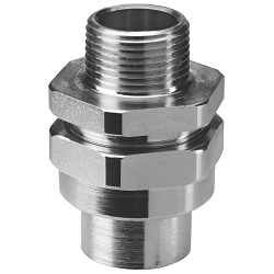 T&B® Industrial Fitting UNY-105-TB 3-Piece Coupling Dust-Ignitionproof Male Explosionproof Conduit Union, 1/2 in, Steel, Electro Galvanized