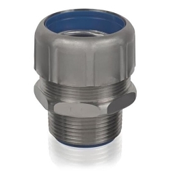 T&B® Industrial Fitting Safe Edge® 5333SST6 5300SST6 Insulated NPT Thread Standard Straight Conduit Connector With Dura Plate Ground Cone, 3/4 in Trade, 316 Stainless Steel