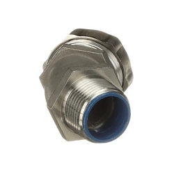 T&B® Industrial Fitting Safe Edge® 5343SST6 5300SST6 Insulated NPT Thread Standard Conduit Connector With Dura Plate Ground Cone, 3/4 in Trade, 45 deg, 316 Stainless Steel
