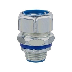 T&B® 5333 Insulated Straight Conduit Connector, 3/4 in Trade, Steel, Chromate Coated/Electro-Zinc Plated