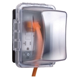 TAYMAC® MM710C Weatherproof While-In-Use Box Cover, 5.38 in L x 4 in W x 4-3/4 in D, Polycarbonate