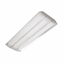 TCP® EL4SA654UNIV10CSPF Non-Dimming Universal High Bay Fixture, (6) Fluorescent Lamp, 120/277 VAC, Baked White Enamel Housing