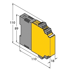 Turck IM33-22EX-HI/24VDC IM Series 2-Channel Isolating Transducer, 24 V DC Input, <=3.2 W Power Rating