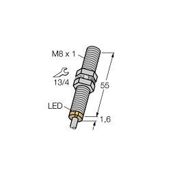Turck BI2-G08-AP6X 7M Inductive Sensor, PNP Output, 1NO Contact, 10 to 30 V DC