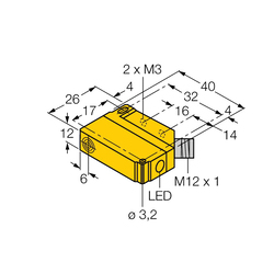 Turck uprox® BI5U-Q12-AN6X2-H1141 Inductive Sensor, NPN Output, NO Contact, 10/30 V DC