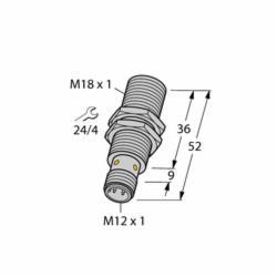 Turck BI8U-EM18WD-AP6X-H1141 Inductive Sensor, 10/30 V DC, PNP Output, 1NO