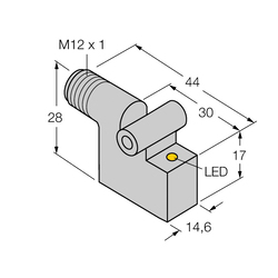 Turck BIM-IKT-AP6X-H1141 W/KLI-3 Magnetic Field Sensor, PNP Output, NO Contact