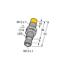 Turck uprox® NI8U-EM12-AP6X-H1141 Inductive Sensor, PNP Output, 1NO Contact, 10 to 30 V DC