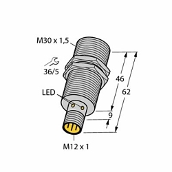 Turck TB-M30-H1147 Read/Write Head, 10/30 VDC, </=80 mA, 13.56 MHz, BL Ident