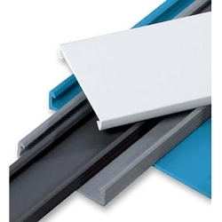 Ty-Duct® TYD1CPG6 Wiring Duct Cover, 6 ft L x 1 in W, PVC, Gray