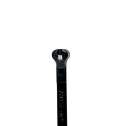 Ty-Rap® TY523MX 2-Piece High Performance Standard Cable Tie, 3.6 in L x 0.09 in W x 0.04 in THK, Nylon/Polyamide 6.6, Black