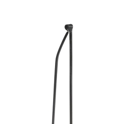 Ty-Rap® TY525MX 2-Piece High Performance Standard Cable Tie, 7.31 in L x 0.184 in W x 0.043 in THK, Nylon/Polyamide 6.6, Black
