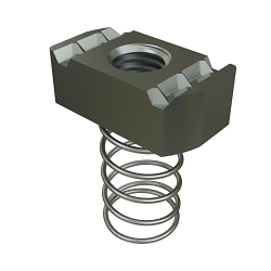 Unistrut® P1008-EG Channel Spring Nut, For Use With P1000, P1100, P2000, P3000 Series 1-5/8 in Channel, 3/8-16 Thread, Steel