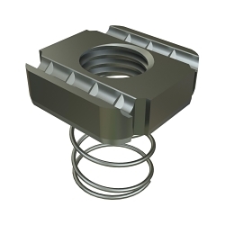 Unistrut® P1023S-EG Channel Nut With Spring, For Use With P1000, P1100, P2000 and P3000 Channels, 3/4-10 Thread, Mild Steel