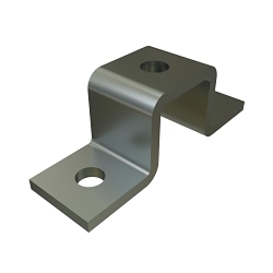 Unistrut® P1732-EG Channel U-Shaped Fitting, 3 Holes, 5-3/8 in L x 1-5/8 in W, For Use With 1-5/8 in W Series Channel, HRPO Steel