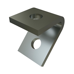Unistrut® P2106-EG Inside Channel Angular Fitting, 2 Holes, 1-5/8 in W, 75 deg Bend, HRPO Steel