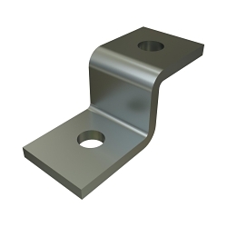 Unistrut® P3045-EG Channel Z-Shaped Fitting, 2 Holes, 3-3/4 in L x 1-5/8 in W, For Use With P3000 Channel, HRPO Steel