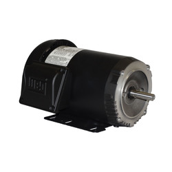 WEG .7518ES3E56C-S Continuous-Duty AC Motor, TEFC Enclosure, 0.75 hp, 208/230/460 V AC, 60 Hz, 3 ph Phase, 56C Frame, 1755 rpm Speed, C-Face Footed Mount