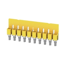 Weidmuller 1052060000 W Series Terminal Cross Connector, Screwed Construction, 10 Poles, Polyamide, 59.4 mm L x 7.6 mm W x 18 mm H