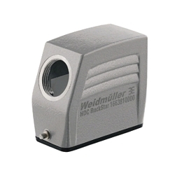 Weidmuller RockStar 1663810000 Standard Rectangular Insert Hood, Side PG16 Entry, Aluminum