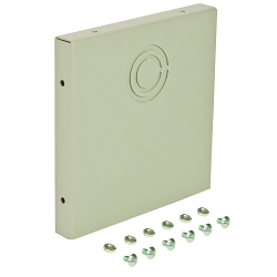 Wiegmann® E0404 N1 End Cap With Knockout, For Use With HS and S Series 4 x 4 in Wireway, Carbon Steel, Gray