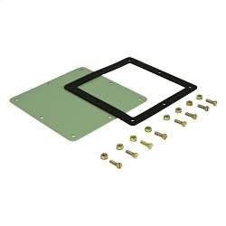 Wiegmann® JWE4 End Plate, For Use With JW Series 4 x 4 in Feed-Through NEMA 12 Wireway, Carbon Steel, Gray