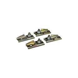 Wiegmann® N412MFK N412 Mounting Foot Kit, 2-15/32 in L, For Use With N412 Series Stainless Steel Enclosures, Carbon Steel, Plated