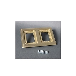 Wiremold® 827C 2-Gang Carpet Flange, 5-3/4 in L, Brass