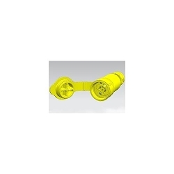 Woodhead® 15W47 130146 Female Straight Blade Connector, 125 VAC, 15 A, 2 Poles, 3 Wires, Yellow