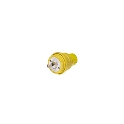 Woodhead® 26W75 130147 3-Phase Plug, 250 VAC, 20 A, 3 Poles, 4 Wires, Yellow