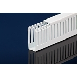 IBOCO T1E-1530W T1E Narrow Finger Wire Duct, Narrow Slot, 1-1/2 in W 3 in D, Rigid PVC