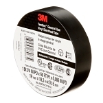 3M™ 7100169254 165 Multi-Purpose Tape, 60 ft L x 3/4 in W, 6 mil THK, Vinyl, Rubber Adhesive, PVC Backing, Black