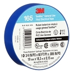3M™ 7100169429 165 Multi-Purpose Tape, 60 ft L x 3/4 in W, 6 mil THK, Vinyl, Rubber Adhesive, PVC Backing, Blue