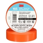 3M™ 7100169433 165 Multi-Purpose Tape, 60 ft L x 3/4 in W, 6 mil THK, Vinyl, Rubber Adhesive, PVC Backing, Orange