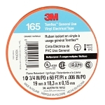 3M™ 7100169433 165 Multi-Purpose Tape, 60 ft L x 3/4 in W, 6 mil THK, Vinyl, Rubber Adhesive, PVC Backing, Orange