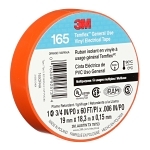 3M™ 7100169433 165 Multi-Purpose Tape, 60 ft L x 3/4 in W, 6 mil THK, Vinyl, Rubber Adhesive, PVC Backing, Orange