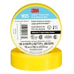 3M™ 7100169490 165 Multi-Purpose Tape, 60 ft L x 3/4 in W, 6 mil THK, Vinyl, Rubber Adhesive, PVC Backing, Yellow